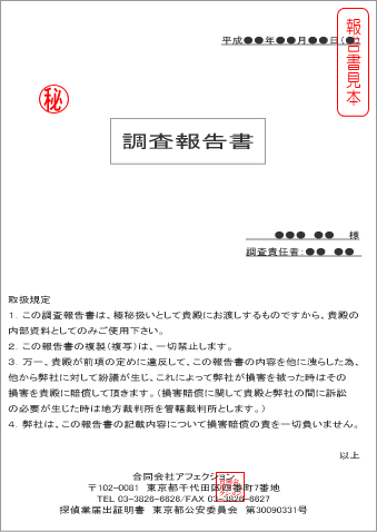 調査報告書